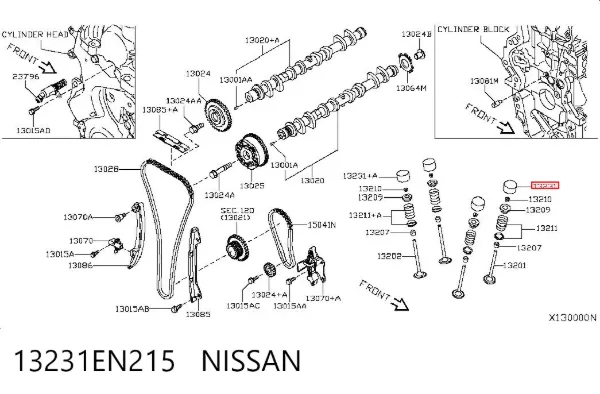 Taqués hidráulicos 13231EN215 Nissan/Infiniti