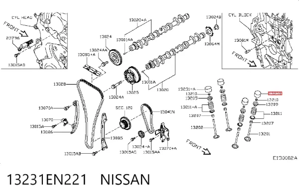 Taqués hidráulicos 13231EN221 Nissan/Infiniti