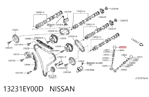 Taqués hidráulicos 13231EY00D Nissan/Infiniti