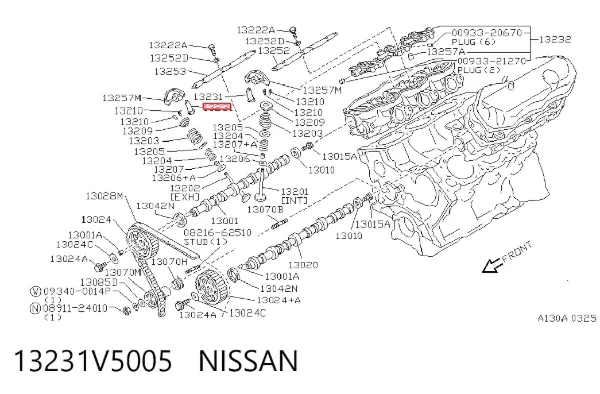 Taqués hidráulicos 13231V5005 Nissan/Infiniti