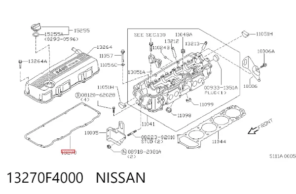 Junta tapa de balancines 13270F4000 Nissan/Infiniti