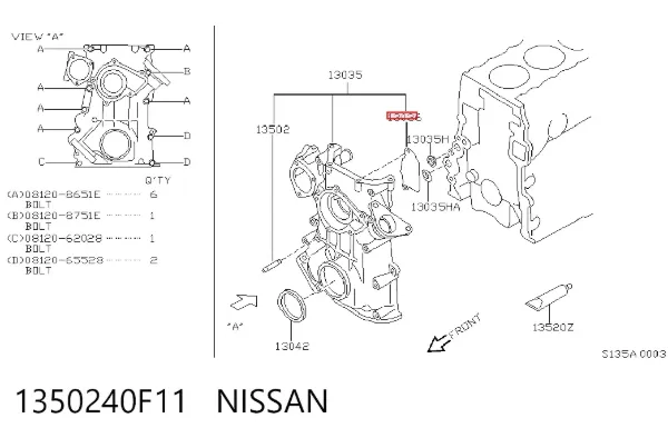  1350240F11 Nissan/Infiniti
