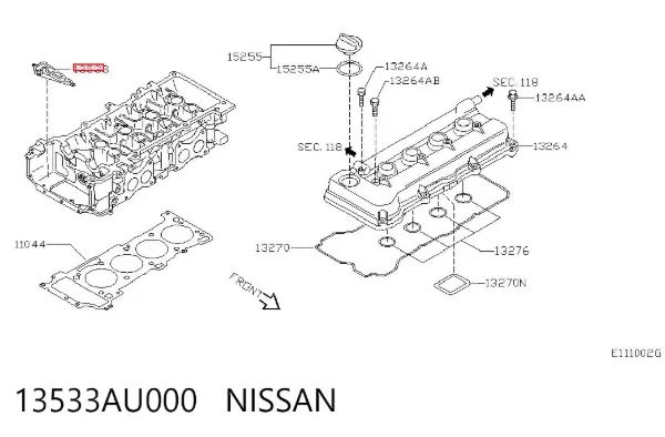 Junta de válvula EGR 13533AU000 Nissan/Infiniti
