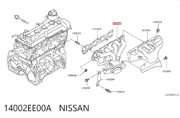 Colector de escape Nissan Tiida C11X