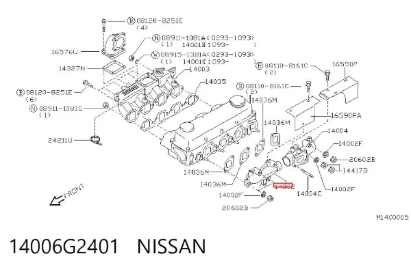Colector de escape Nissan Terrano II