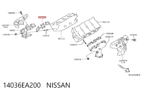 Junta colector escape 14036EA200 Nissan/Infiniti