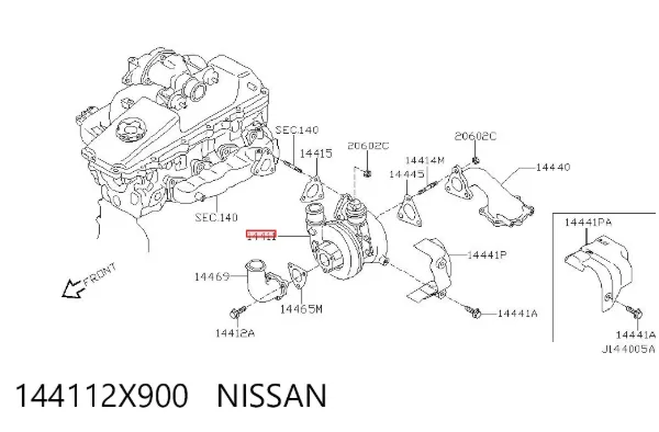 Turbocompresor 144112X900 Nissan/Infiniti