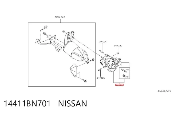 Turbocompresor 14411BN701 Nissan/Infiniti