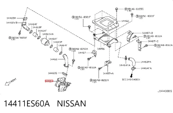 Turbocompresor 14411ES60A Nissan/Infiniti