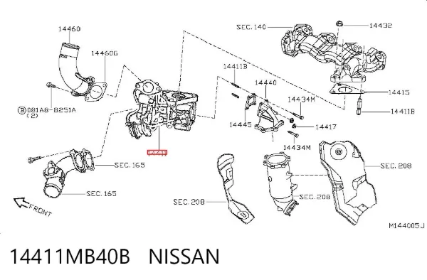 Turbocompresor 14411MB40B Nissan/Infiniti