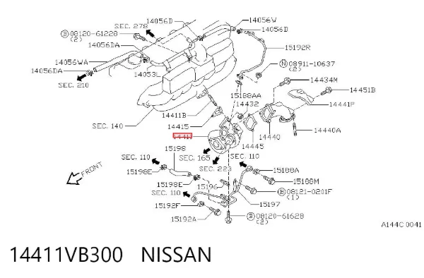 Turbocompresor 14411VB300 Nissan/Infiniti