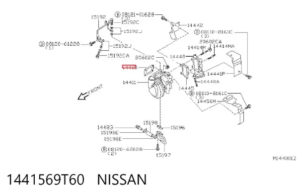 Junta De Turbina 1441569T60 Nissan/Infiniti