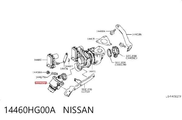  14460HG00A Nissan/Infiniti