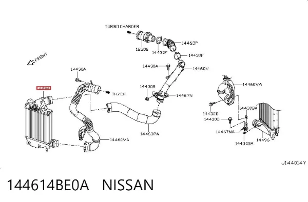 Intercooler 144614BE0A Nissan/Infiniti