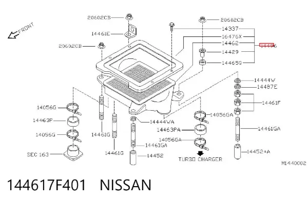 Intercooler 144617F401 Nissan/Infiniti