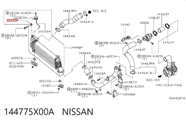  144775X00A Nissan/Infiniti