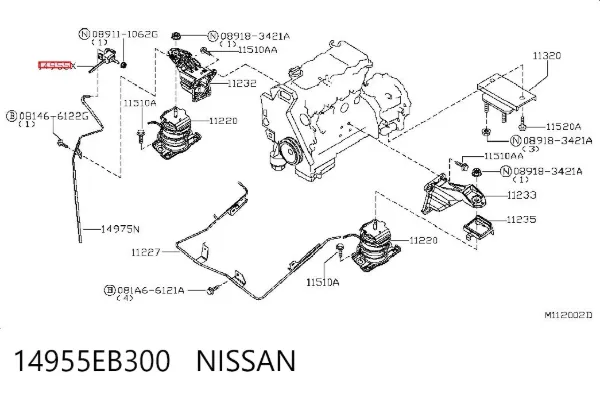  14955EB300 Nissan/Infiniti