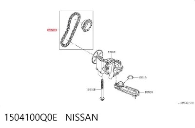 Cadena de la bomba de aceite NISSAN 1504100Q0E