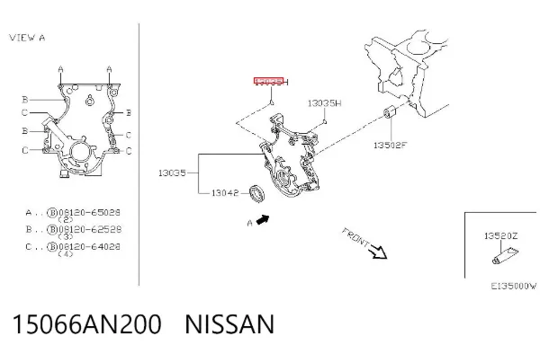 Junta de colector de admisión 15066AN200 Nissan/Infiniti