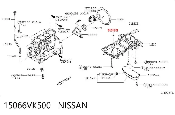  15066VK500 Nissan/Infiniti