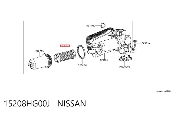 Filtro de transmisión automática 15208HG00J Nissan/Infiniti