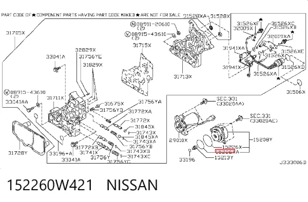  152260W421 Nissan/Infiniti