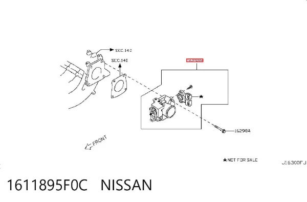 Cuerpo de mariposa 1611895F0C Nissan/Infiniti