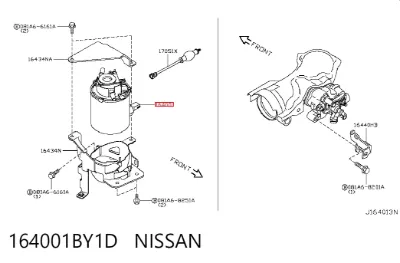Carcasa del filtro de combustible NISSAN 164001BY1D
