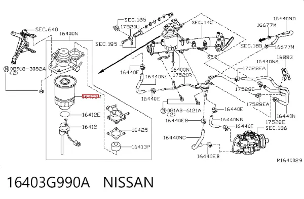 Filtro de combustible 16403G990A Nissan/Infiniti