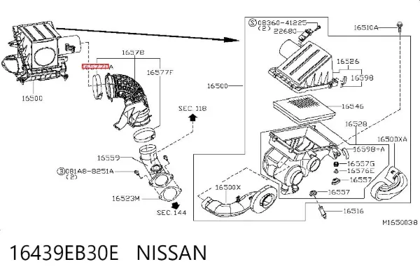  16439EB30E Nissan/Infiniti