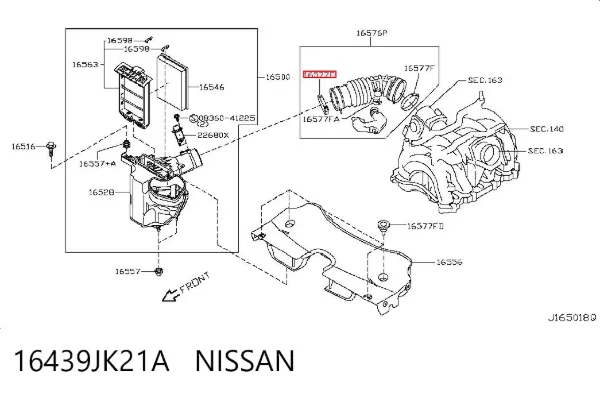  16439JK21A Nissan/Infiniti