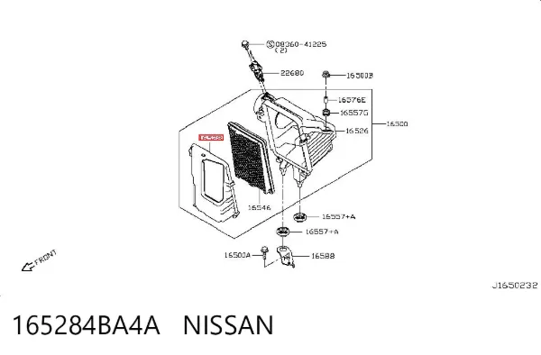 Caja del filtro de aire 165284BA4A Nissan/Infiniti