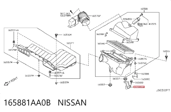  165881AA0B Nissan/Infiniti