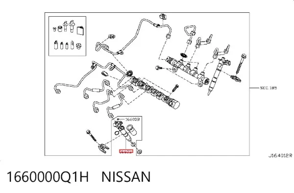 Inyector 1660000Q1H Nissan/Infiniti