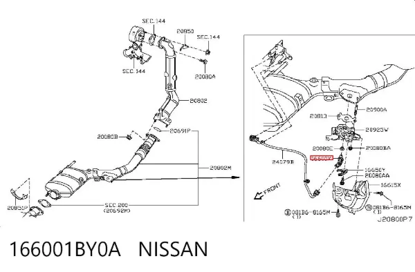 Inyector 166001BY0A Nissan/Infiniti