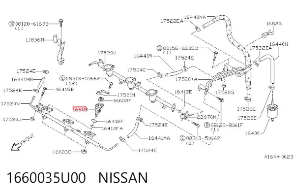 Inyector 1660035U00 Nissan/Infiniti
