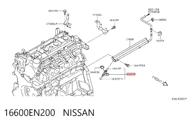 Inyector 16600EN200 Nissan/Infiniti