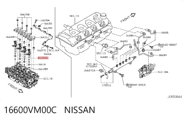 Inyector 16600VM00C Nissan/Infiniti
