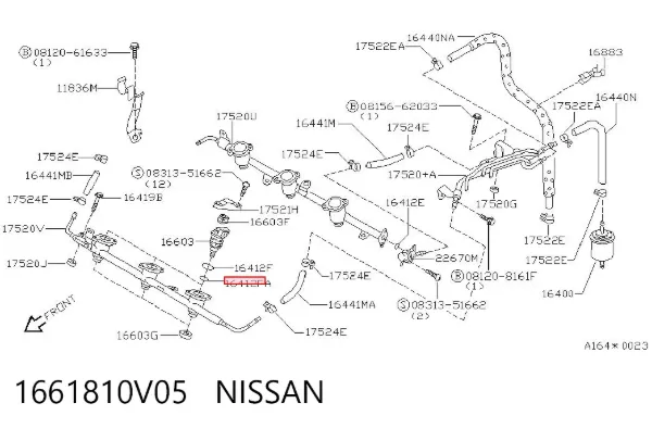 Junta de inyectores 1661810V05 Nissan/Infiniti