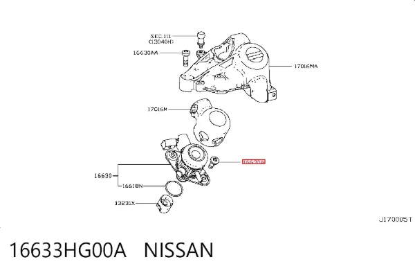  16633HG00A Nissan/Infiniti
