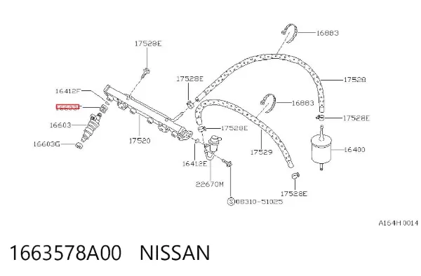  1663578A00 Nissan/Infiniti