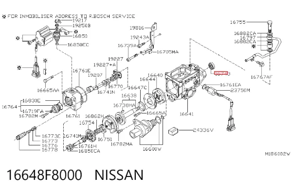 Retén de la bomba de inyección 1466010900 Mitsubishi