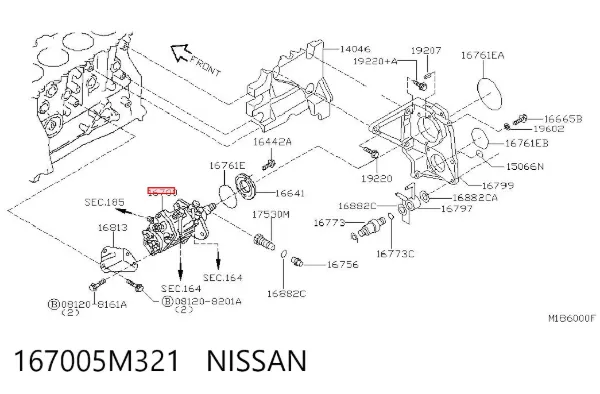 Bomba inyectora 167005M321 Nissan/Infiniti