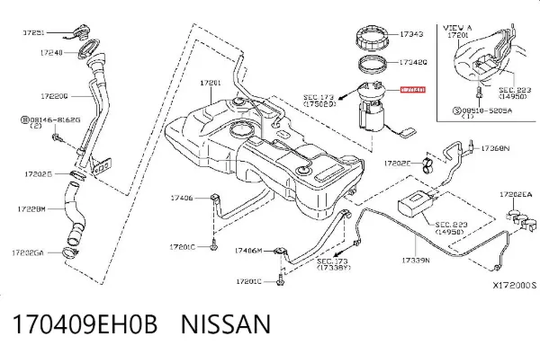 Bomba de gasolina 170409EH0B Nissan/Infiniti