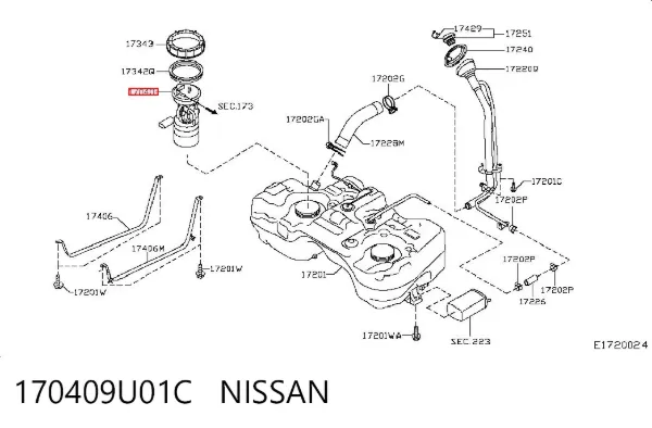 Bomba de gasolina 170409U01C Nissan/Infiniti