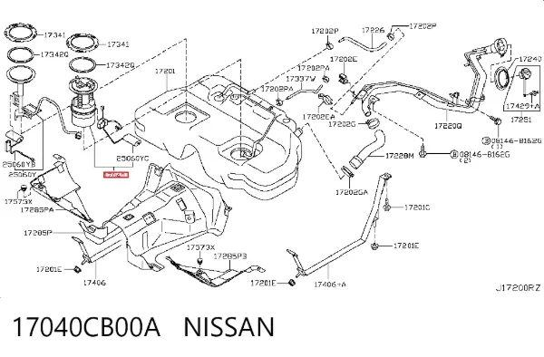 Unidad de alimentación de combustible 17040CB00A Nissan/Infiniti