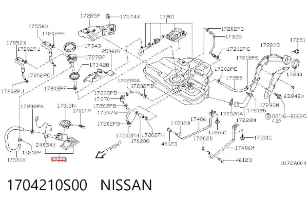 Unidad de alimentación de combustible 1704210S00 Nissan/Infiniti