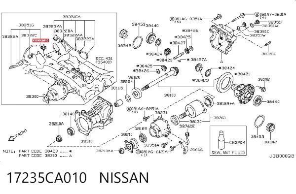  17235CA010 Nissan/Infiniti