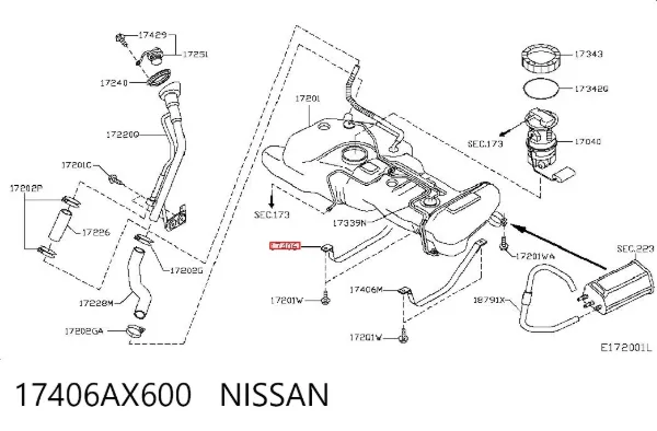  17406AX600 Nissan/Infiniti