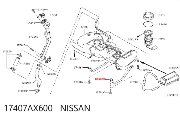  17407AX600 Nissan/Infiniti